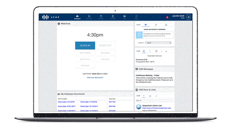 Workforce hub screenshot
